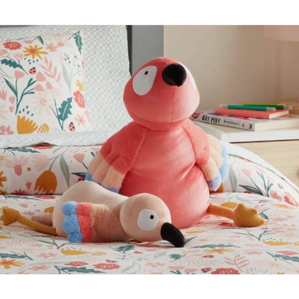 Parrot and Baby Weighted Plush Kids' Throw Pillow Pink - Pillowfort NWT - Picture 2 of 4